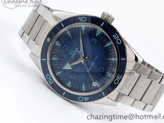 0101 Seamaster 300 Heritage VSF 1:1 Best Edition Blue Dial on SS Bracelet A8912 Super Clone Packable 7716